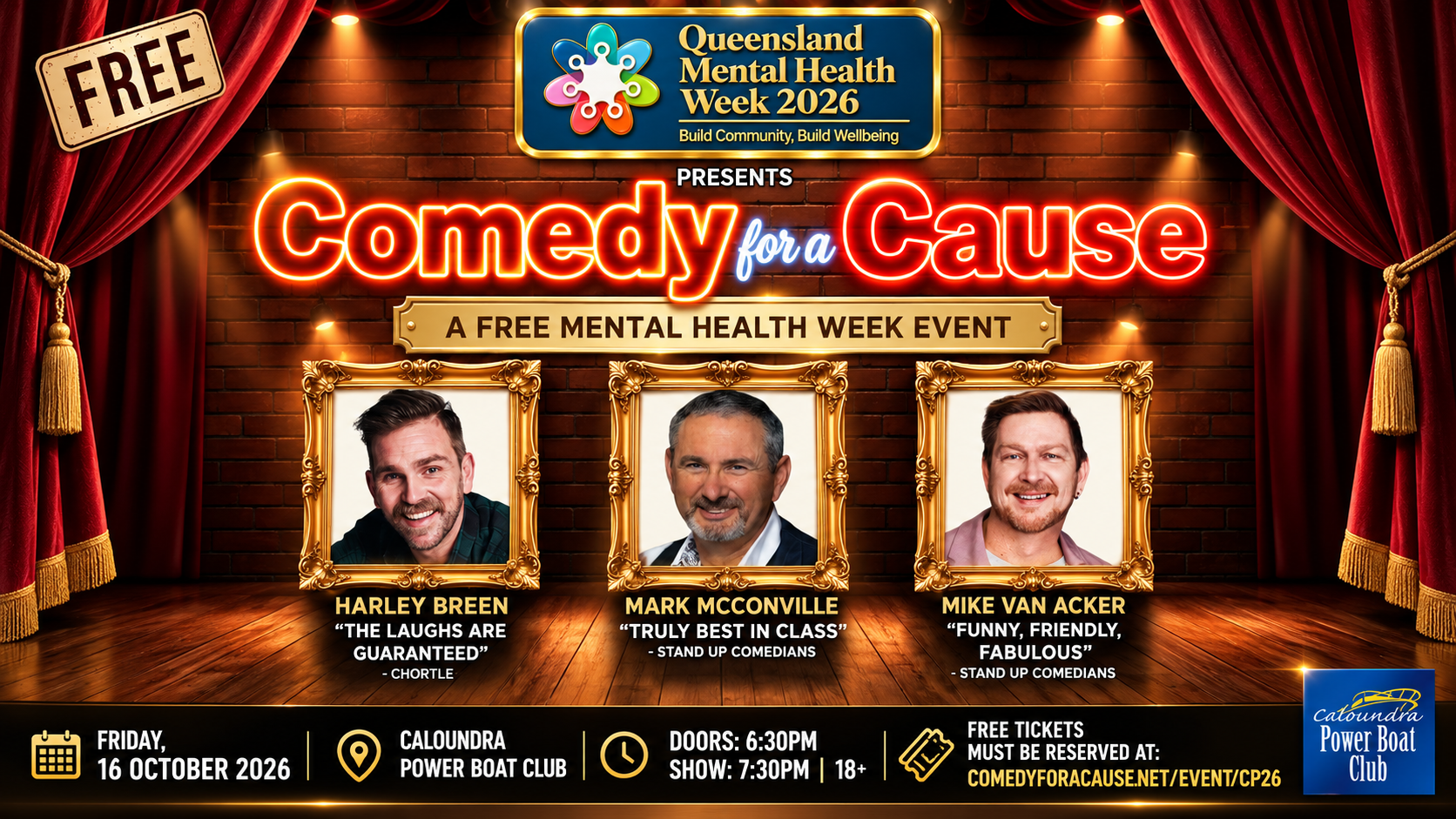 Comedy for a cause screens